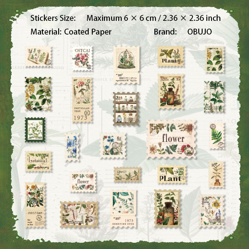 50 Pcs Fantasy Postage Stamp Stickers JYKXQ