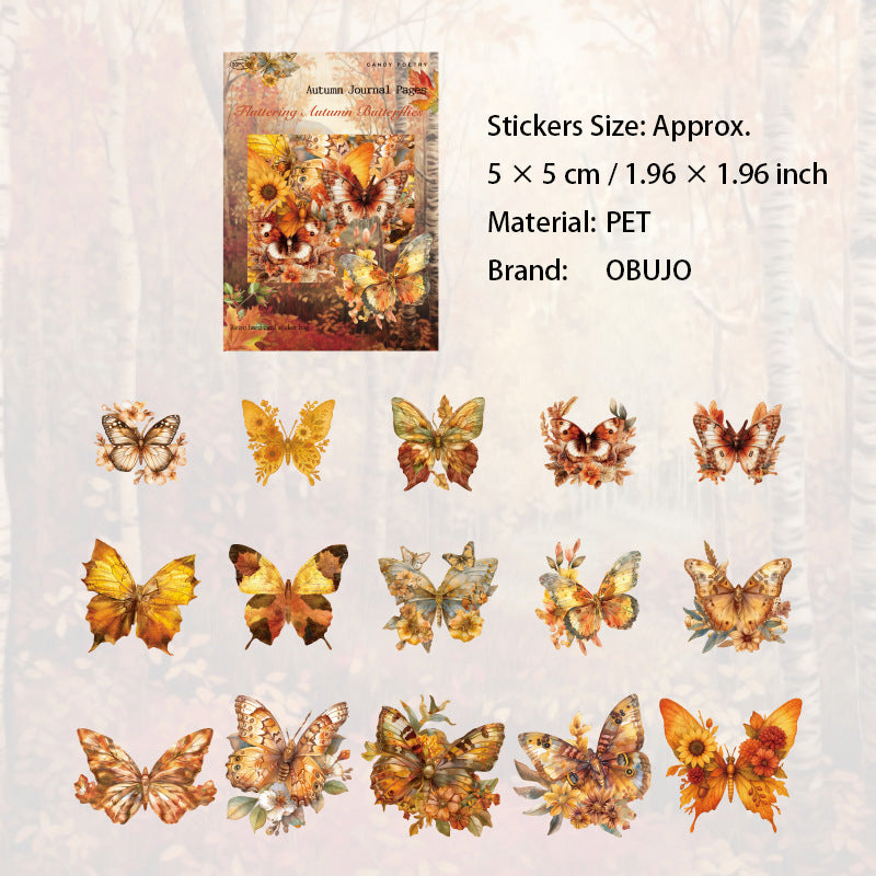 30 Pcs Autumn Themed Journal Stickers QRZJ