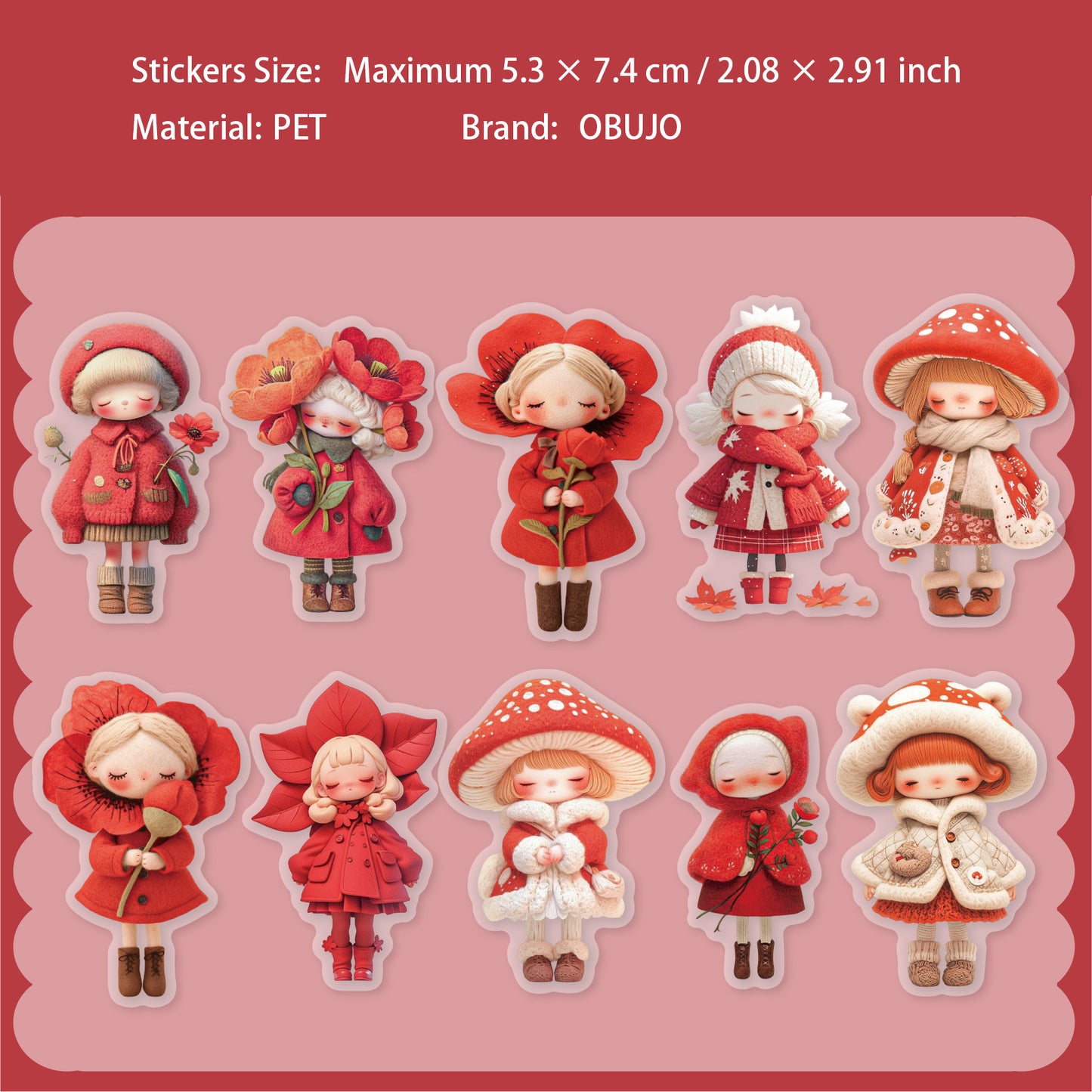 20 Pcs Toy Themed PET Stickers TRXL