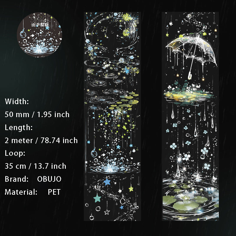 1 Roll Rainy Theme PET Tape YJML