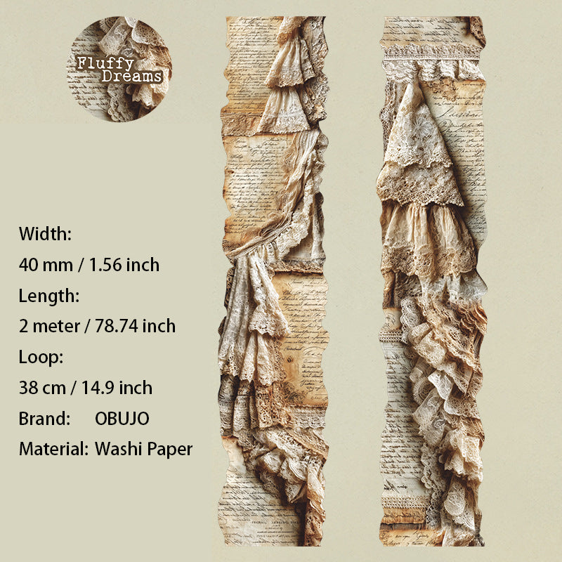 1 Roll Vintage Lace Washi Tape XLMJ