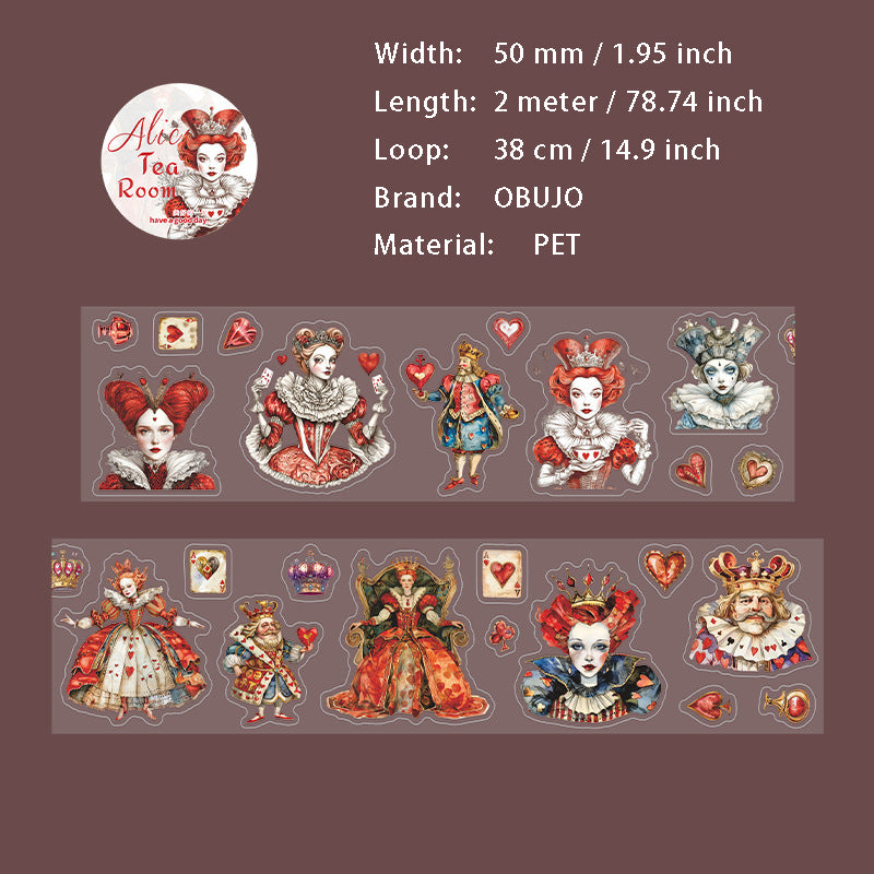 1 Roll Alice Theme PET Stickers Tape ALSCHJ