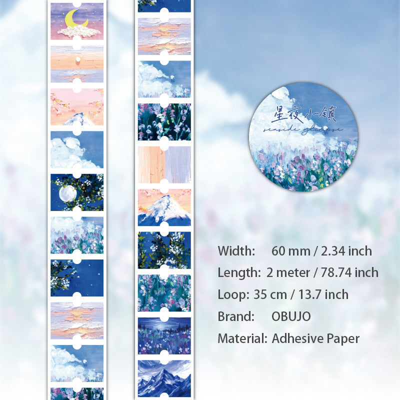 1 Roll Natural Landscape Stickers Tape BJYJ