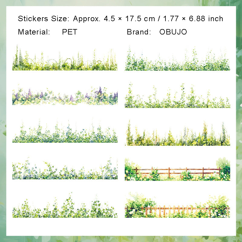 20 Pcs Garden Fence PET Stickers HHQS