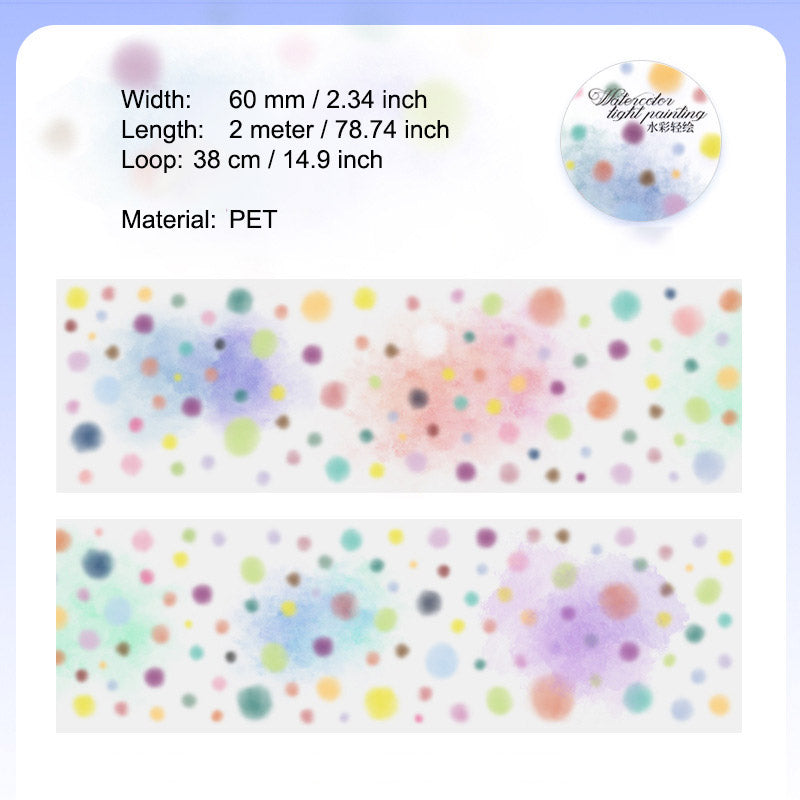 1 Roll Watercolor Stickers Tape SCQH