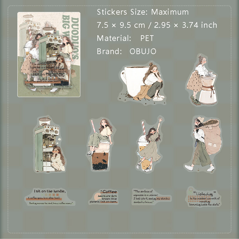 20 Pcs Fantasy Girl PET Stickers DDDSJ