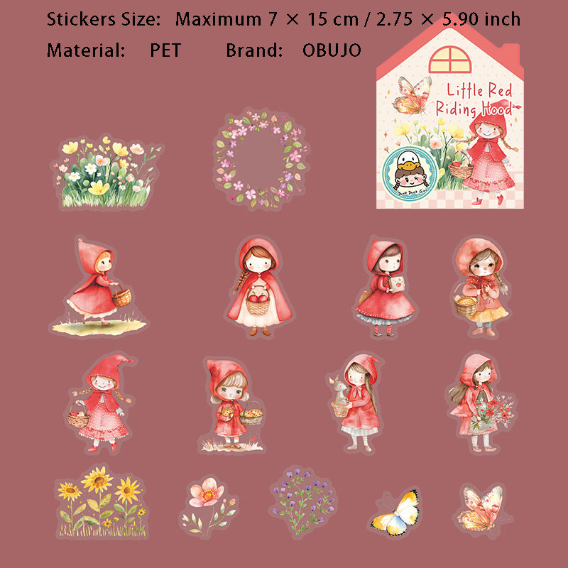15 Pcs Fairy Story PET Stickers XHMGS