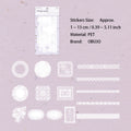 30 Pcs White Lace Themed PET Stickers LSWY