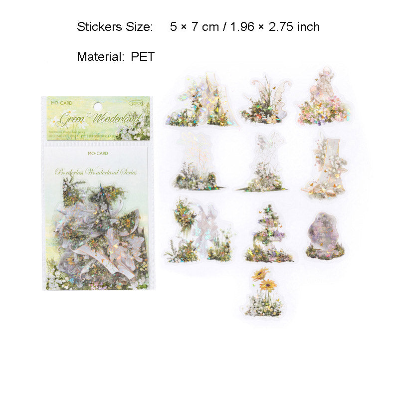 20 Pcs Wedding Decoration Theme PET Stickers WJXJ