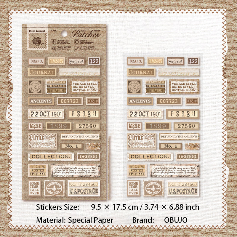 1 Sheet Vinage Quote Stickers BDBD