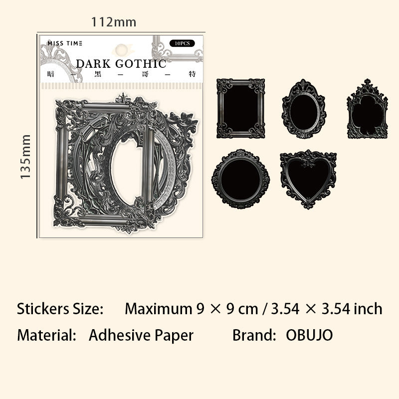 10 Pcs Vintage Frame Stickers GBQM