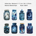 8 Pcs Gothic Magic Bottle Stickers MFPZ