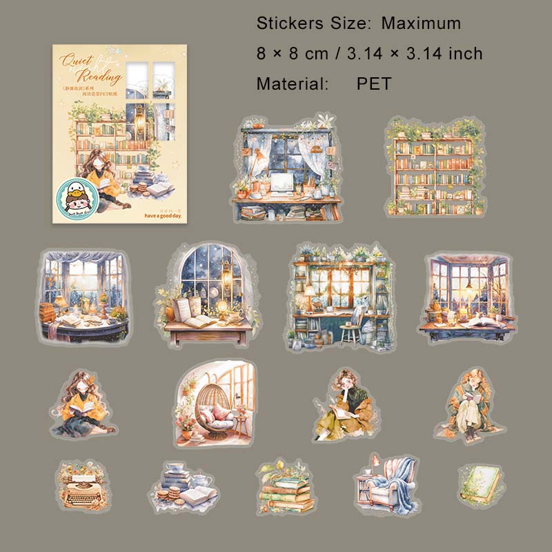30 Pcs Girl Roon PET Stickers JMYD
