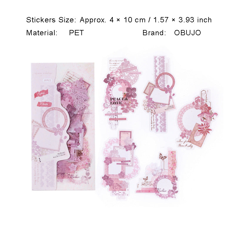 10 Pcs Vintage Collage PET Stickers AYJZ