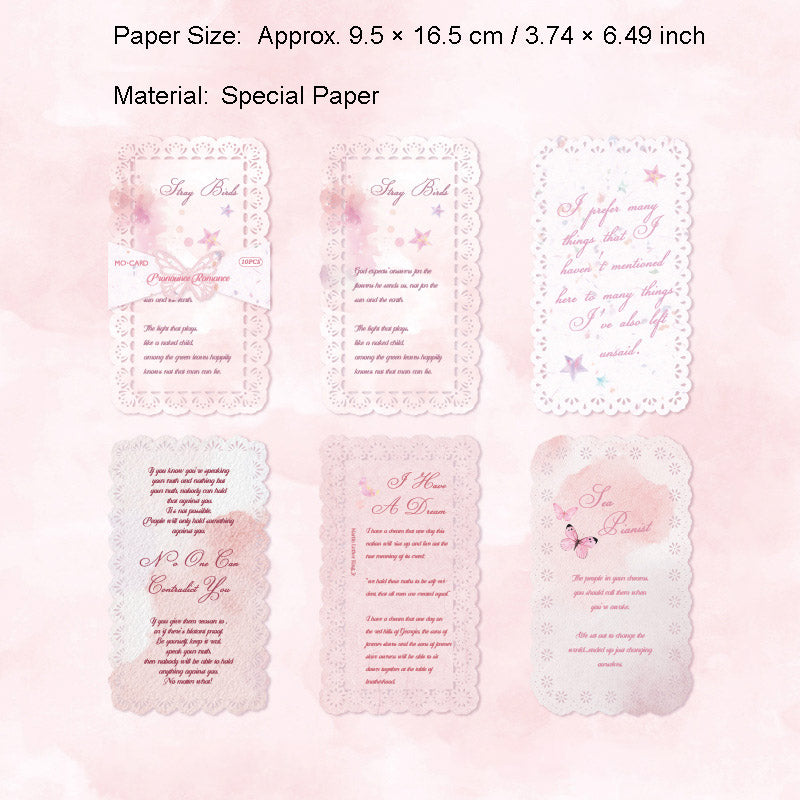 10 Pcs Lace Edged Scrapbook Paper LSLC