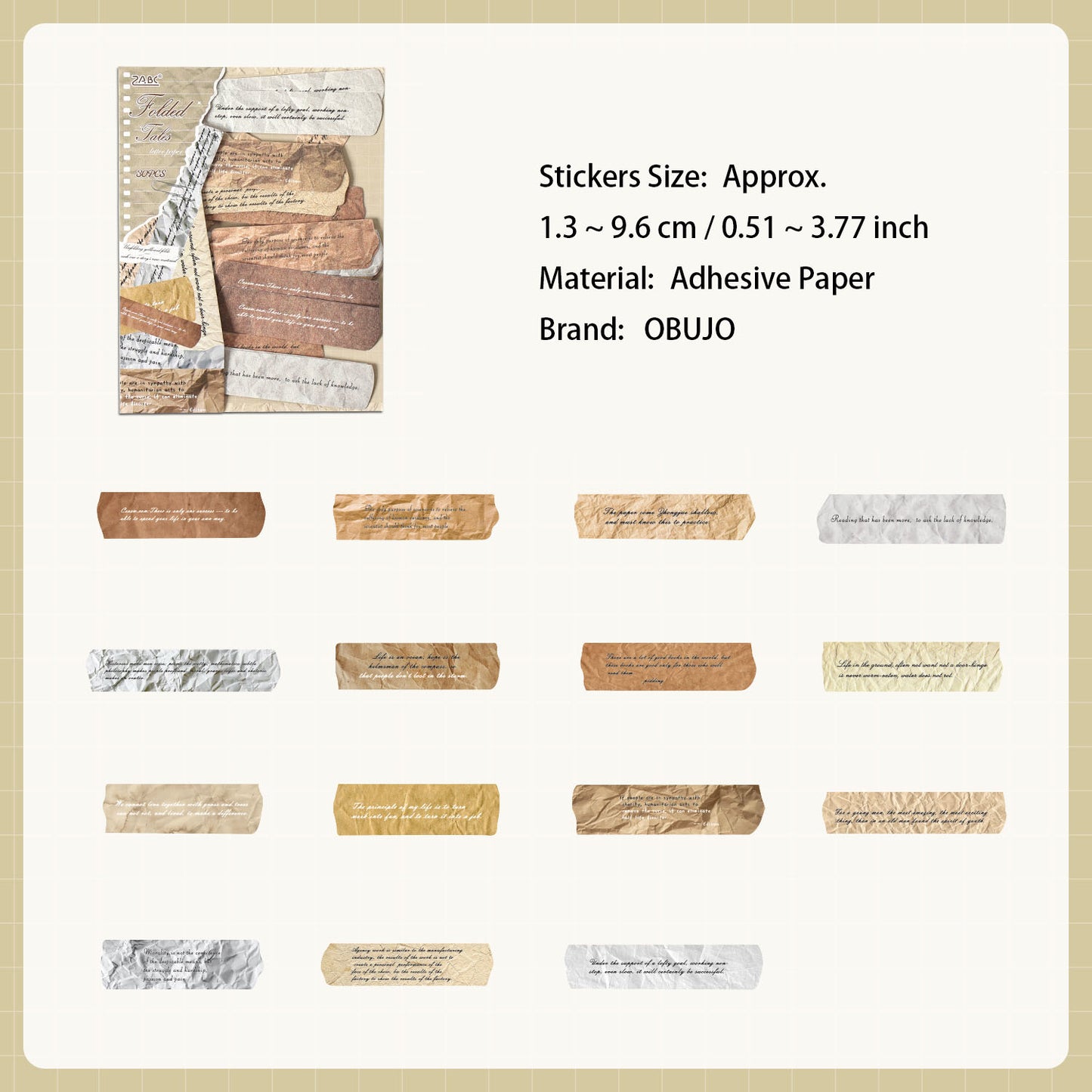 20 Pcs Vintage Letter Stickers HYXJ