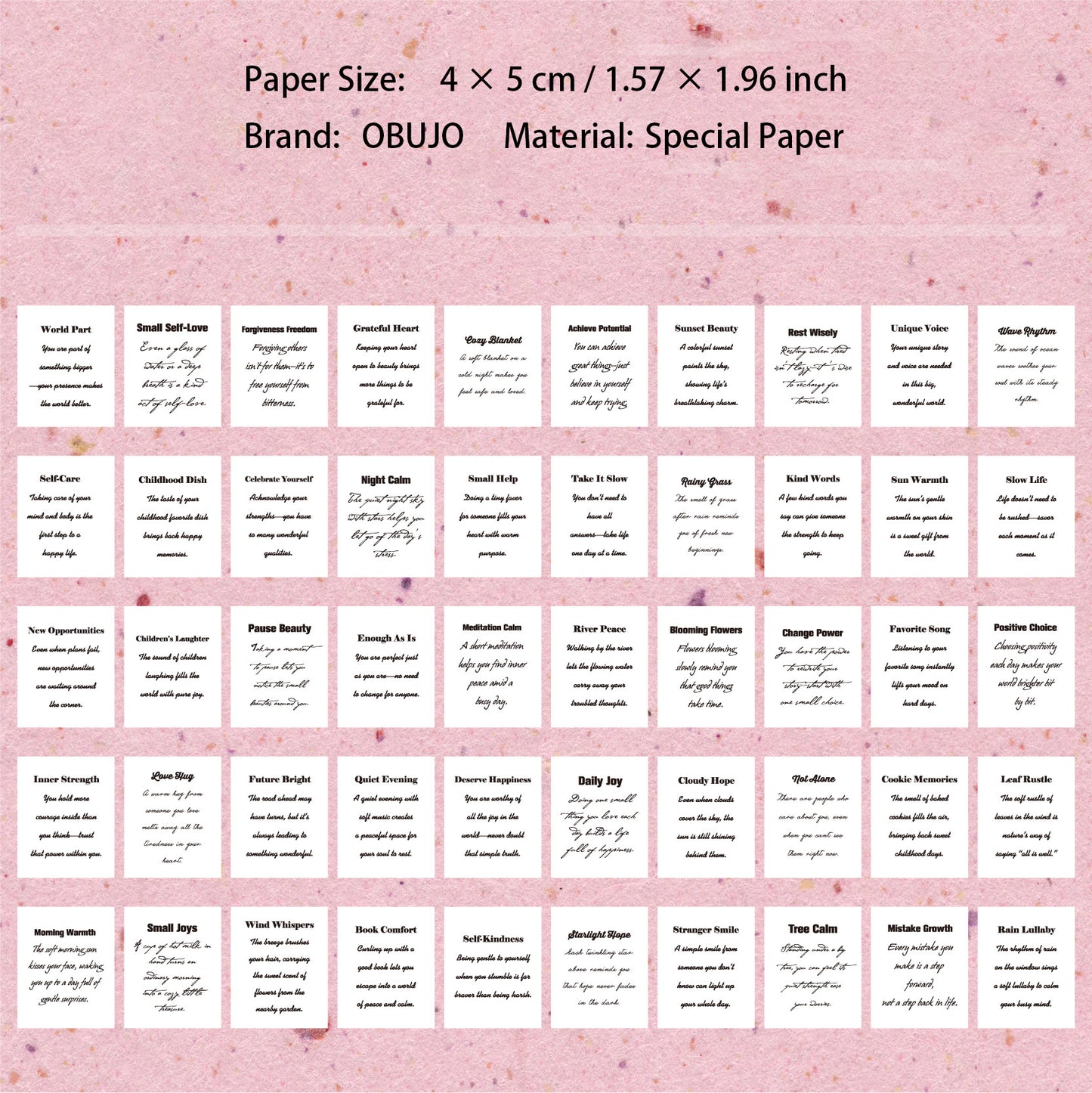 50 Pcs Dictionary Theme Journal Paper CHXL