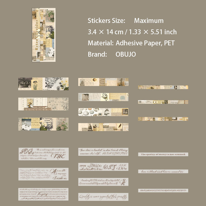 20 Pcs Vintage Junk Journal Stickers FGCL