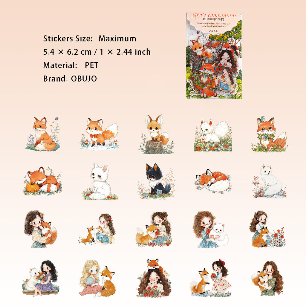 30 Pcs Pet Girl PET Stickers AYJHBM