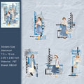 20 Pcs School Girl Collage PET Stickers JZR