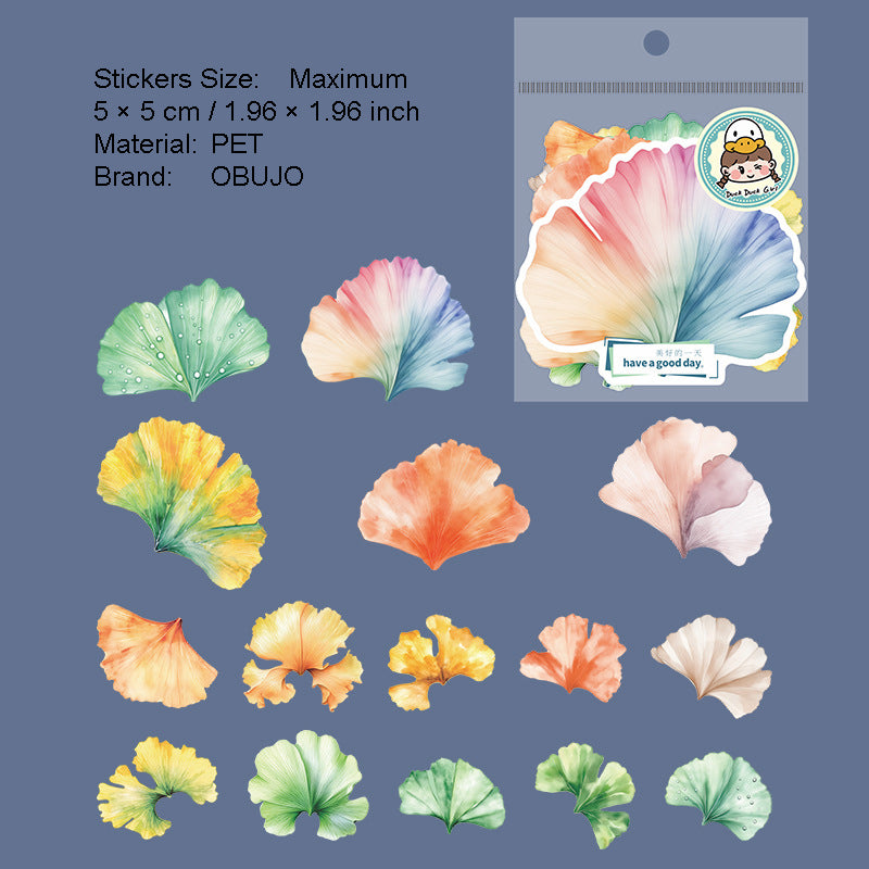 45 Pcs Leaf PET Stickers YPSY