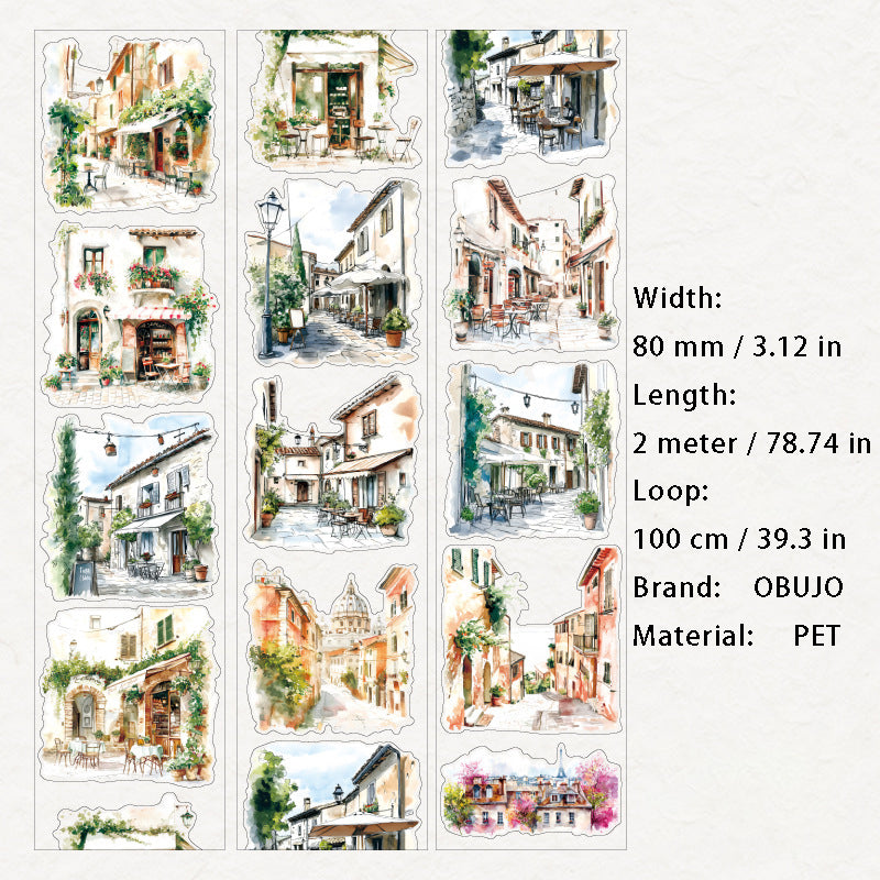 1 Roll Travel Landscape PET Stickers Tape SJBJ