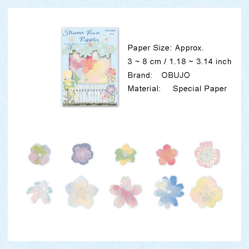 10 Pcs Cutout Paper Flower XHHJ