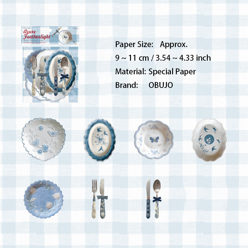 20 Pcs Tableware Themed PET Stickers WTBX