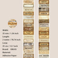 1 Roll Vintage Label Stickers Tape SGDB