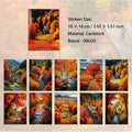 15 Pcs Seasonal Landscape Cardstock Stickers ZRZW