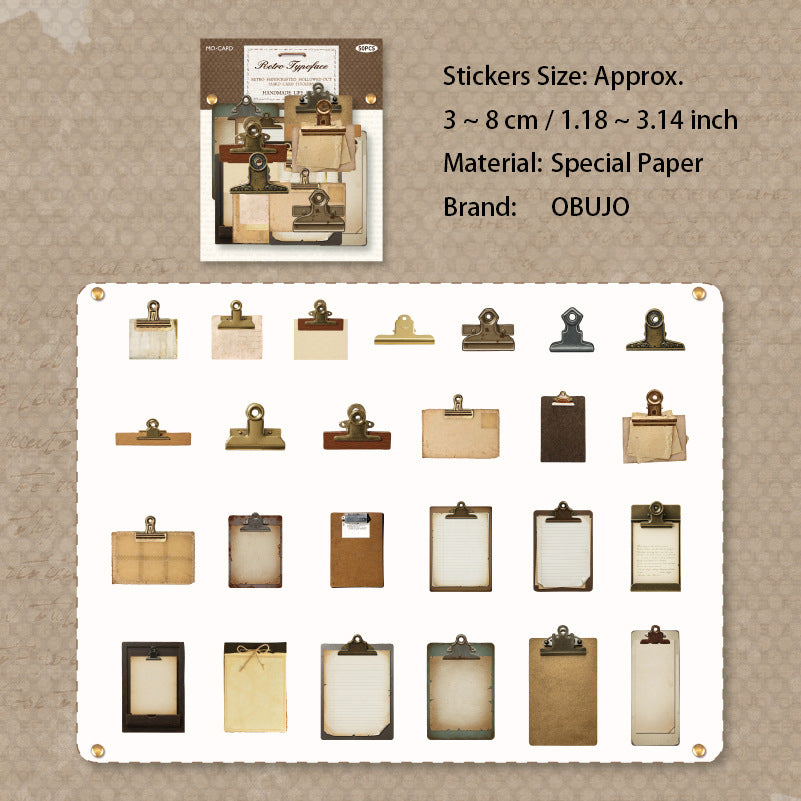 50 Pcs Vintage Gadgets Junk Journal Stickers SZSH