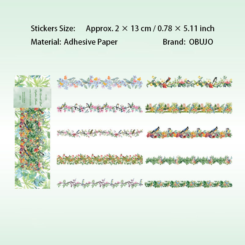 20 Pcs Fruit Flower Vine Stickers SYHZ