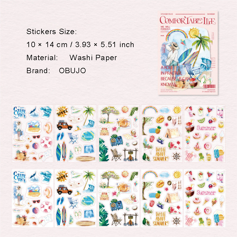 10 Sheets Lifestyle Planner PET Stickers QYSH