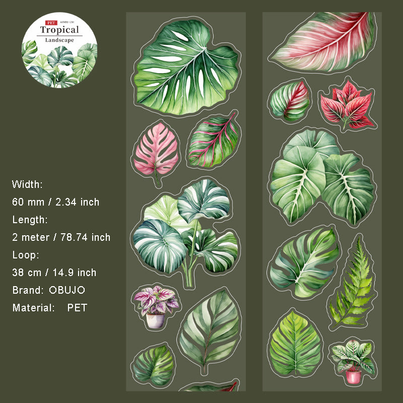 1 Roll Wildland Landscape PET Stickers Tape RDJG