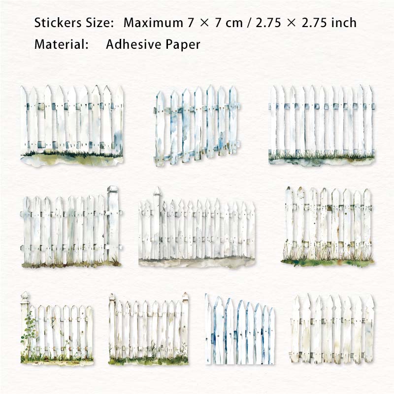 10 Pcs Garden Fence Stickers MSZY