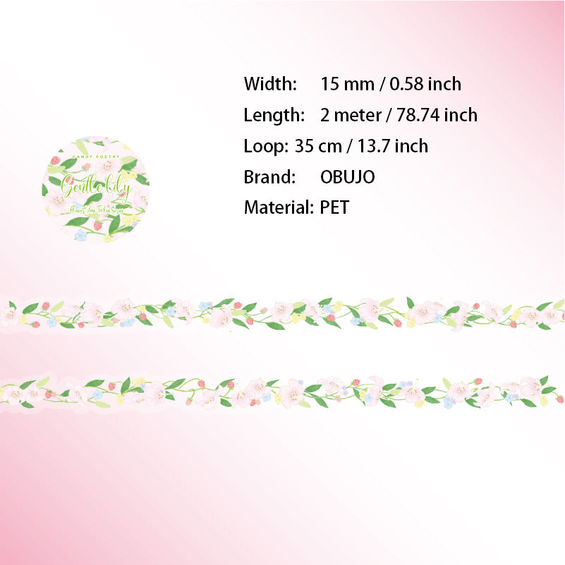 1 Roll Flowers PET Tape HTWY