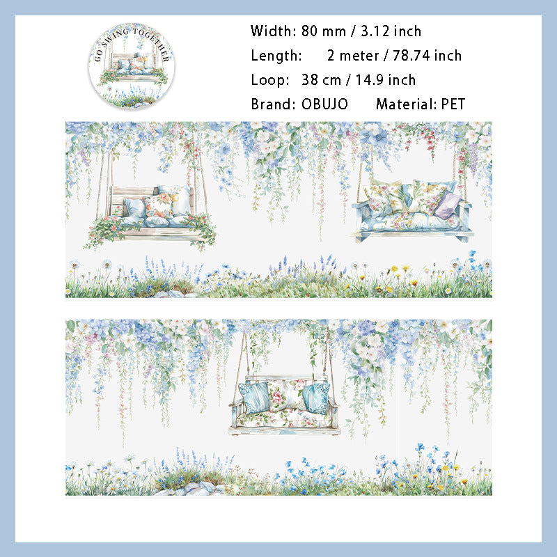 1 Roll Garden Swing Theme PET Tape YQDQQ