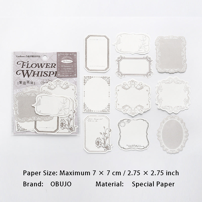 30 Pcs Notepad Scrapbook Paper BJSF