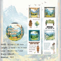 1 Roll Summer Window PET Stickers Tape CYXL