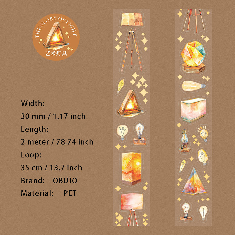 1 Roll Desk Lamp PET Stickers Tape GZGS