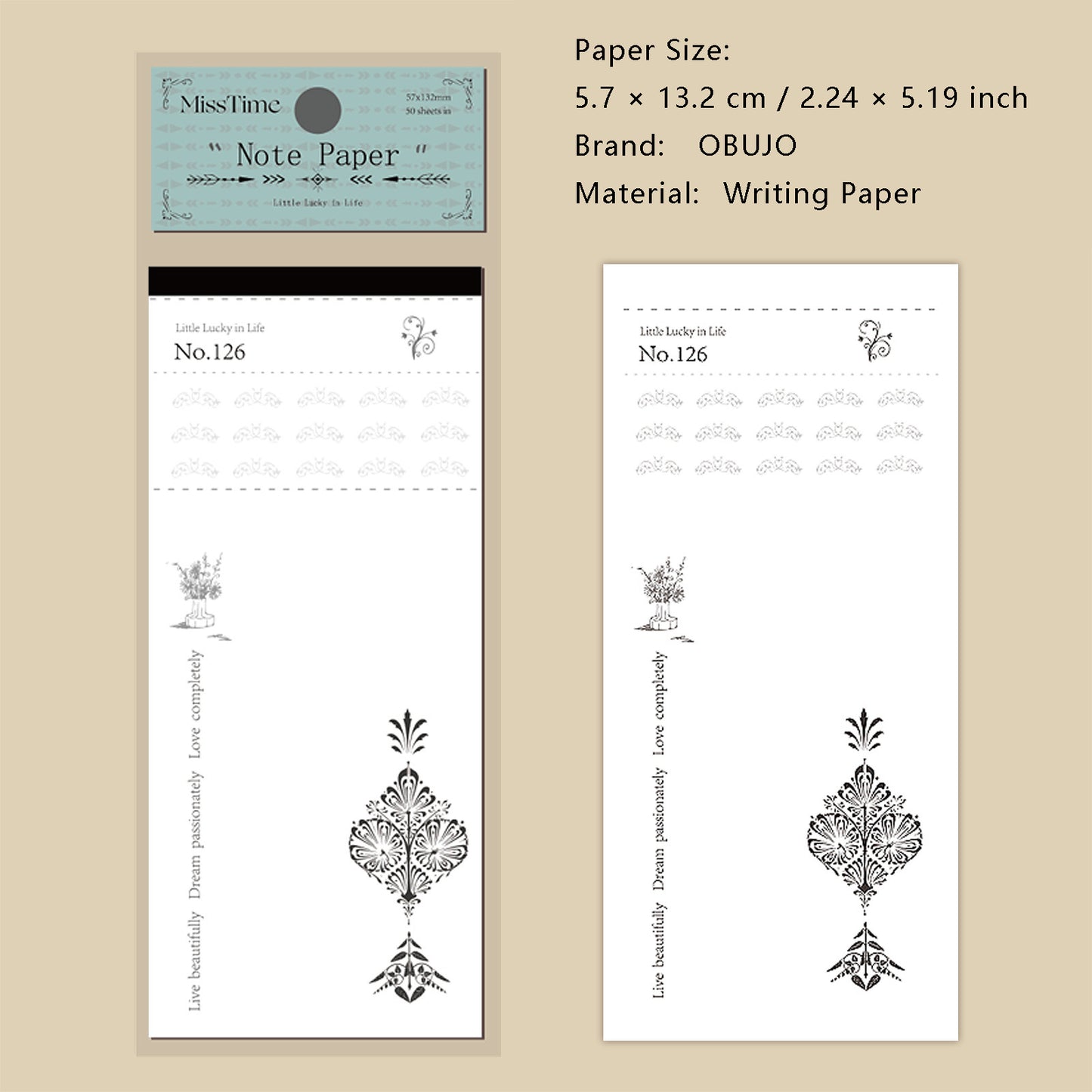 20 Sheets Vitnage Notepad YCYX