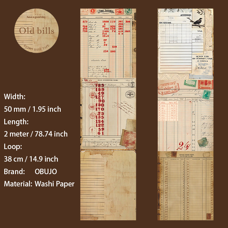 1 Roll Old Tickets Washi Tape JRPJ
