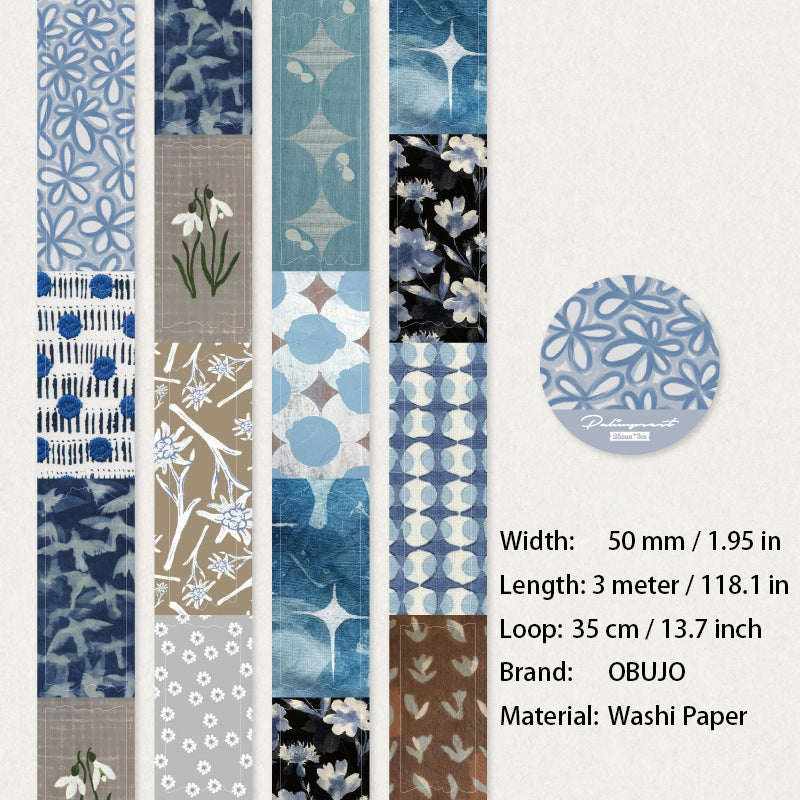 1 Roll Floral Washi Stickers Tape KSZY