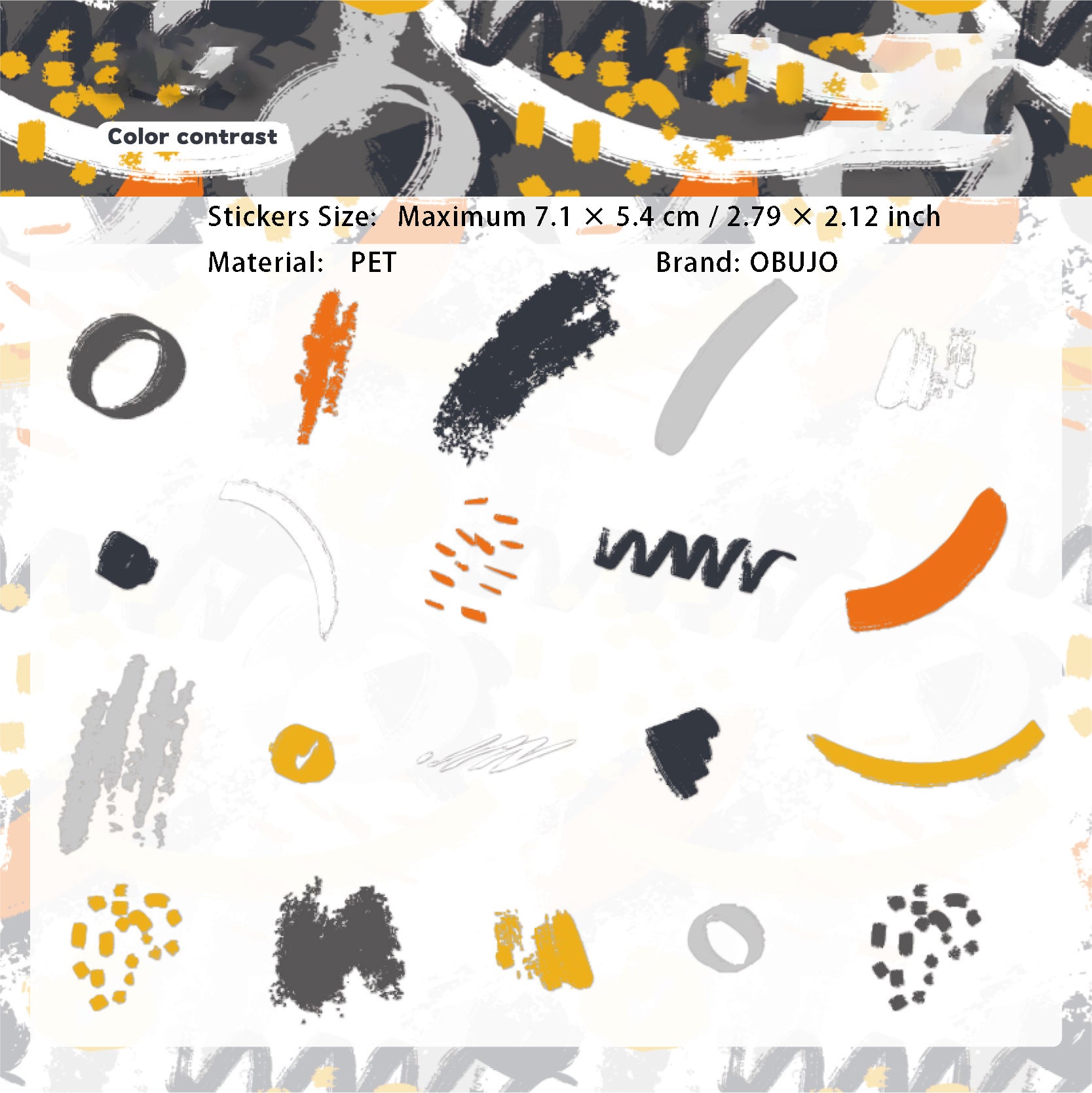 20 Pcs Paint Theme PET Stickers YSYXL