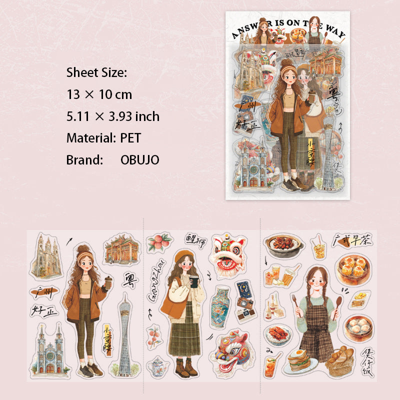 3 Sheets City Girl PET Stickers DAZLS