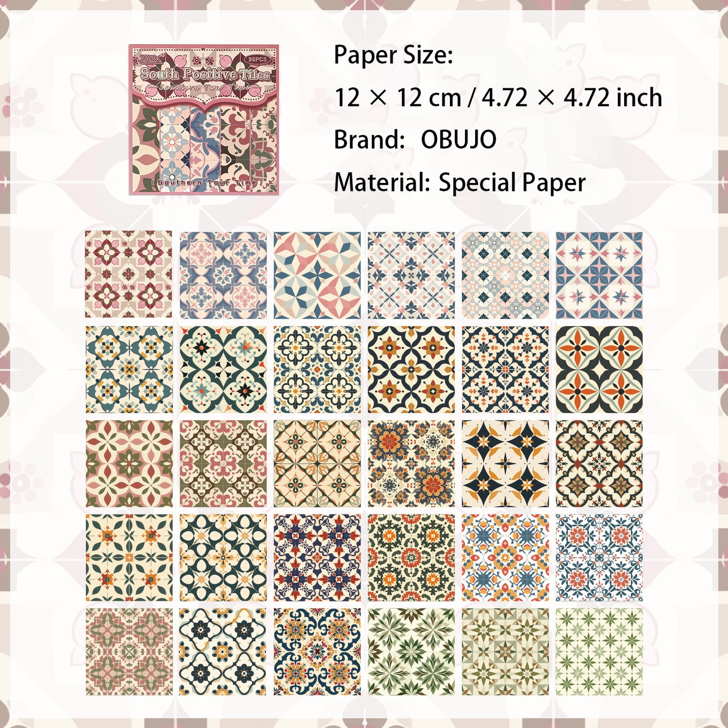 30 Sheets Botanical Journal Paper Pad NXSG