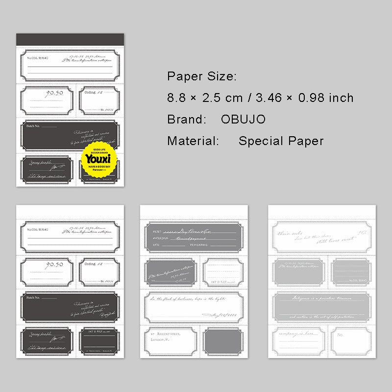 30 Sheets Vintage Notepad Paper XMHXL