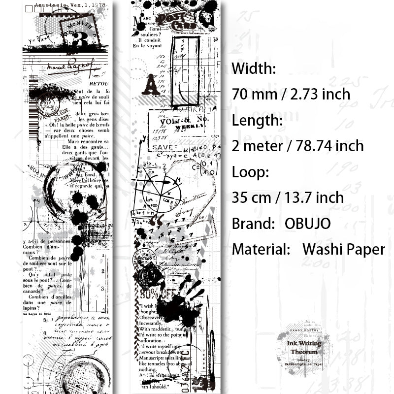 1 Roll Vintage Psalm Manuscript Washi Tape ZJSG