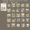 50 Pcs Seasonal Landscape PET Stickeres MJTJJ