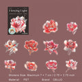 20 Pcs Silver Foil Flower PET Stickers LGHF